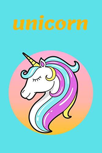 Unicorn: Cute Rainbow Unicorn Face Pink Gold Wide Ruled Primary Copy Book, Soft Cover Girls Kids Elementary School Supplies Student Teacher Daily ... Journal, 120 Pages Size 6x9" Paperback.