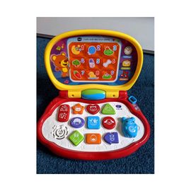 Ordi 3 Modes Jeu 20 Mélodie Audio Couleur Vive Effet Lumine Motric Jouet Interactif Activité Découvert Chiffre Animaux Bruit Compact Imitation Éveil Visuel Enfant Transport Facil Poignée Petites Mains