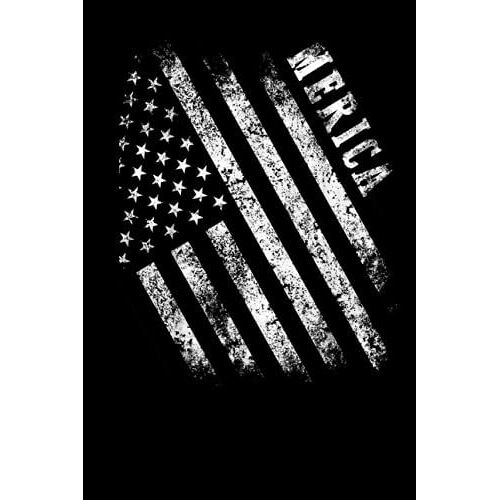 Merica Patriot American Flag Usa 4th Of July Gifts Lined Notebook: Independence Day Themed Blank Notebook Journal For Writing Note Diary