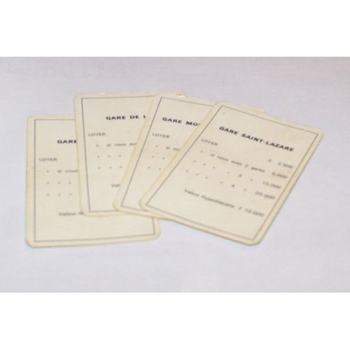 Monopoly Lot De Cartes Gares