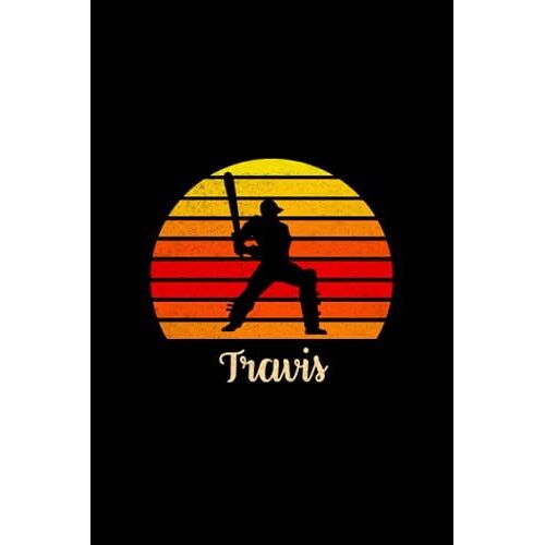 Travis Name Gift Personalized Cricket Notebook Planner, Daily Journal For Sport Lovers: Over 110 Pages, Cute, Budget, 5.24 X 22.86 Cm, Mom, Teacher, Daily, 6x9 Inch, Budget Tracker, A5