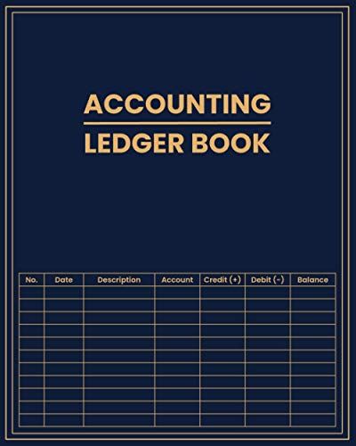 Accounting Ledger Book: Elegant Bookkeeping Record Book/ Ledger Book For Small Businesses | Frame Preview Design | Modern Blue