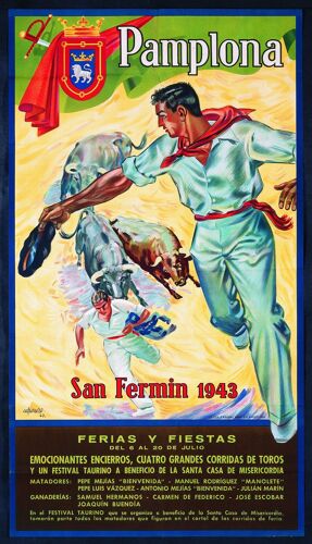 Affiche Pampelune 1943
