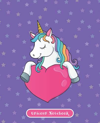 Unicorn Notebook: Wide Ruled Paper Notebook Journal | Nifty Wide Blank Lined Workbook For Kids Students Or Girls And Boys For Home Schooling | Beautiful Pink Unicorn & Stars Pattern