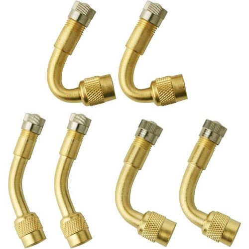 6 Pièces Pneu Valve Rallonge Va,Pneu Valve De Adaptateur, Air Pneu Valve Extension, Pneu Prolongateur Coude De Valve, Pour Voiture Moto Vélo Camion, 3 Sortes (Couleur De Cuivre)