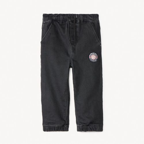 Jean Doublé À Patch Basket Pour Bébé Garçon - Charbon