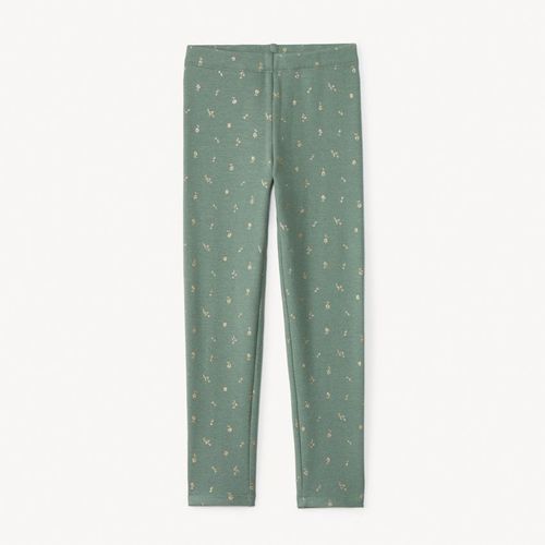 Legging Imprimé Pailleté Et Doublé Sherpa Pour Fille - Kaki