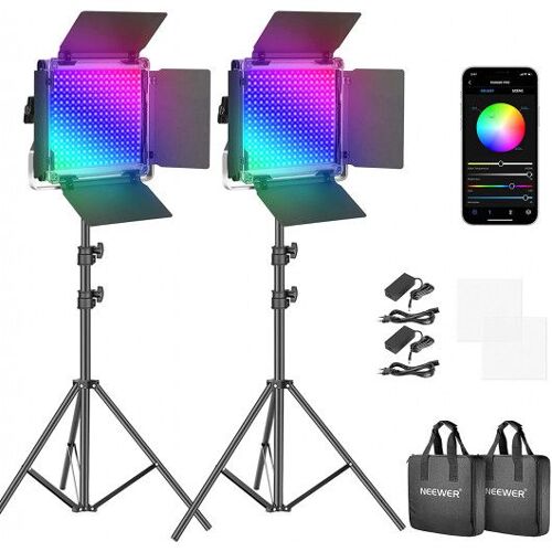 Lampes Neewer 660 Pro Pack Of 2, Deux Panneaux De Led Connectés