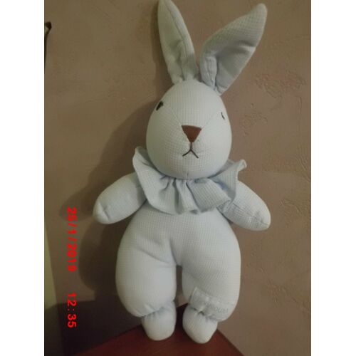 Lapin En Tissu Bleu Ciel Nounours