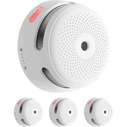 Détecteur de Fumée Wi-FI Compatible avec l¿Appli Home Security, Station de Base SBS50 Requise, Mini-Détecteur de Fumée Interconnecté sans Fil Conforme à EN14604, XS01-M, Lot de 1