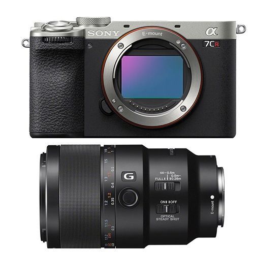 Sony Alpha a7CR (argent) Appareil photo sans miroir+Sony FE 90mm f2.8 Macro G OSS monture E
