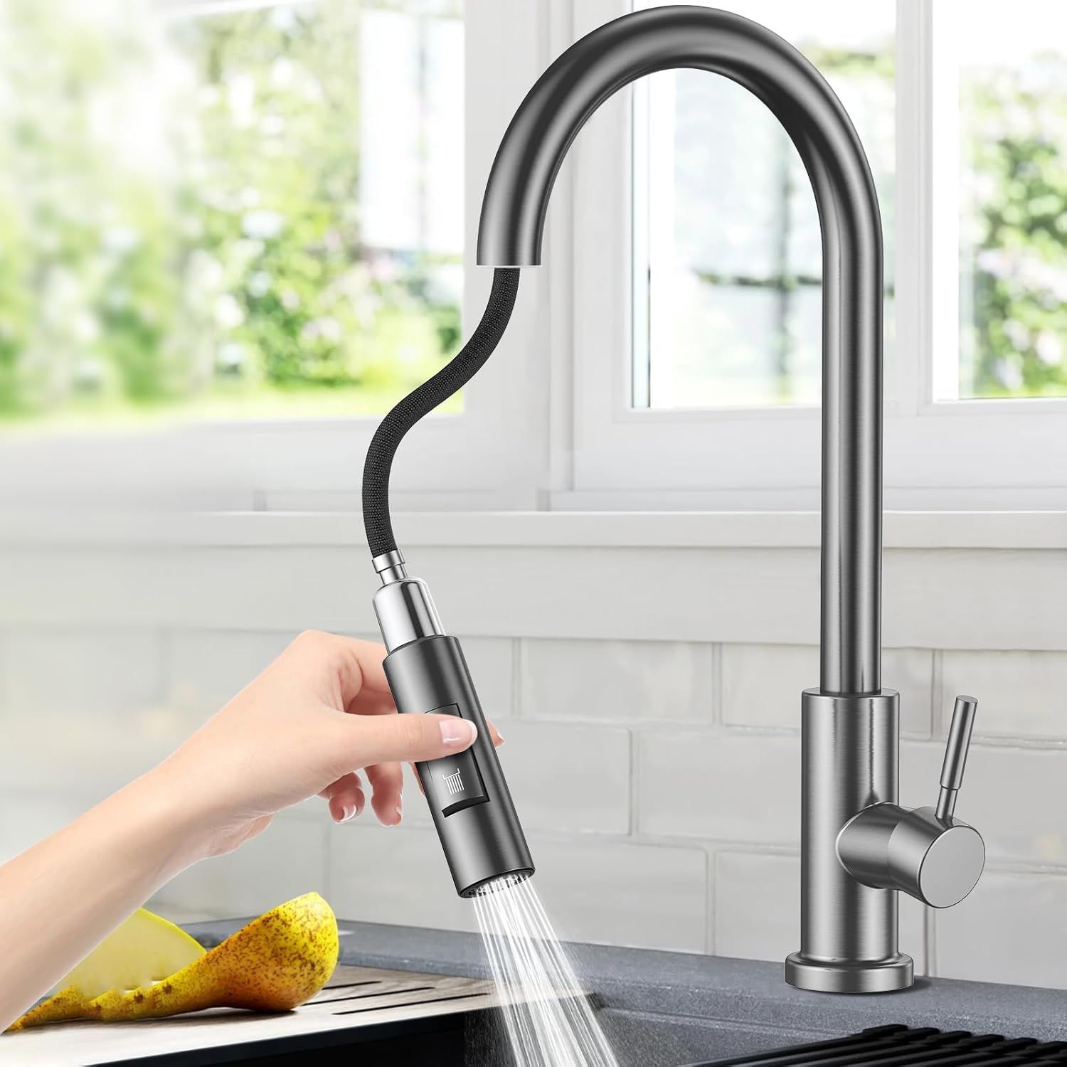 Mitigeur De Cuisine Avec Douchette Vieux Laiton Norwich | Leroy Merlin