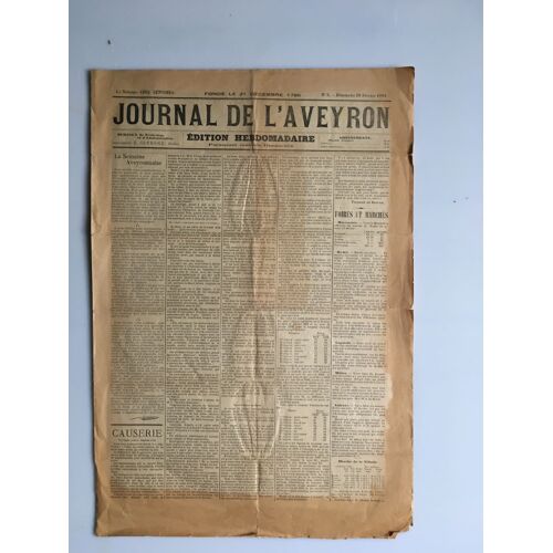 Journal De L'aveyron 1898