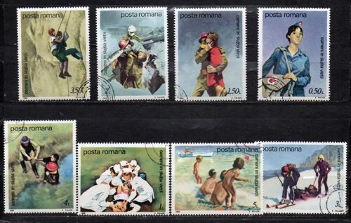 Roumanie- Série De 8 Timbres Oblitérés- Services De Sauvetage