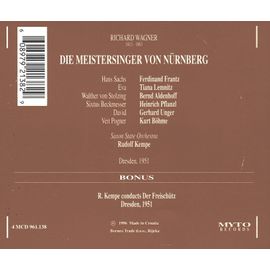 Wagner : Die Meistersinger Von Nürnberg (Kempe 1951)