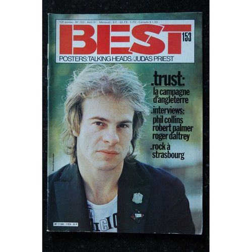 Best 153 Avril 1981 Talking Heads Judas Priest Trust Phil Collins Palmer Daltrey + Posters Talking Heads Judas Priest