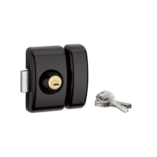 Thirard - Verrou de porte d'entrée vitrée universel 6 goup. 45 mm noir