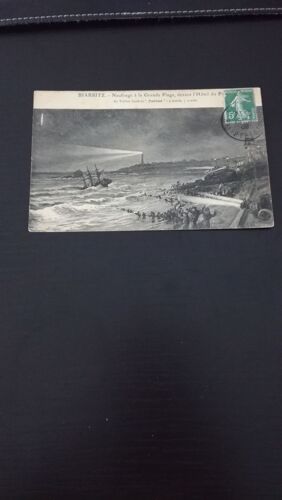 Carte Postale Biarritz -- Naufrage À La Grande Plage.... Du Voilier Suédois Pado En L'état Sur Les Photos