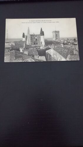 Carte Postale Ile De Ré - Saint-Martin De Ré - Ruines De L¿ Ancienne Eglise Fortifiée (Xv° Siècle) Et Le Clocher Actuel En L'état Sur Les Photos