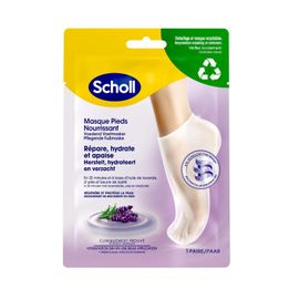 Scholl Masque Pieds Relaxant Et Hydratant Huile De Lavande