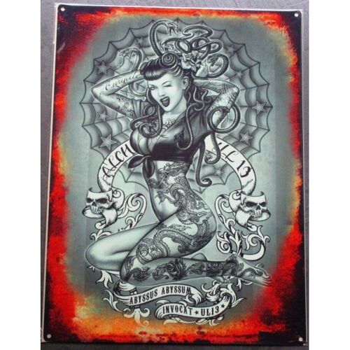 Plaque Alchemy Pinup Tattoo Serpent Dans Les Cheveux Rock