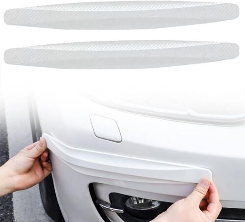 (Blanc)Pare-Chocs Voiture Bandes, Bande De Caoutchouc De Pare-Chocs, Protecteur De Pare-Chocs, Caoutchouc Anti-Collision, Bandes De Caoutchouc Anti-Collision, Anticollision Pare-Chocs (Blanc)