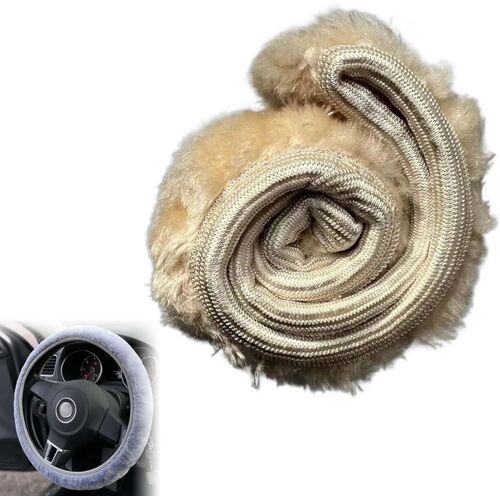 Housse De Volant En Peluche Beige, Housse De Volant De Voiture, Housse De Volant De Voiture Télescopique
