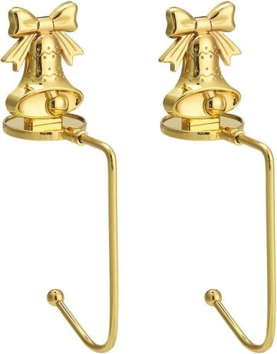 Lot de 2 supports de chaussettes de Noël, étagère de cheminée, crochets pour couronne de Noël pour maison, cheminée, décoration de Noël (B)