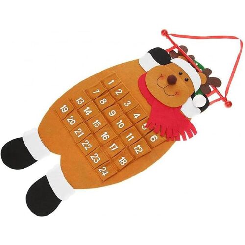 Calendrier de l'Avent de Noël suspendu (Momentum) Calendrier de l'Avent réutilisable Décorations de Noël Calendrier de Noël Compte à rebours