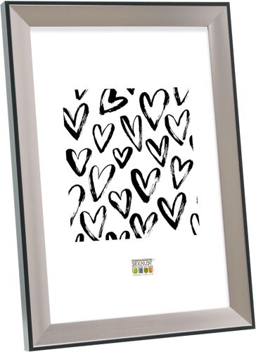 S45FD2 Cadre Photo avec Filet Résine Argenté/Noir 20 x 30 cm