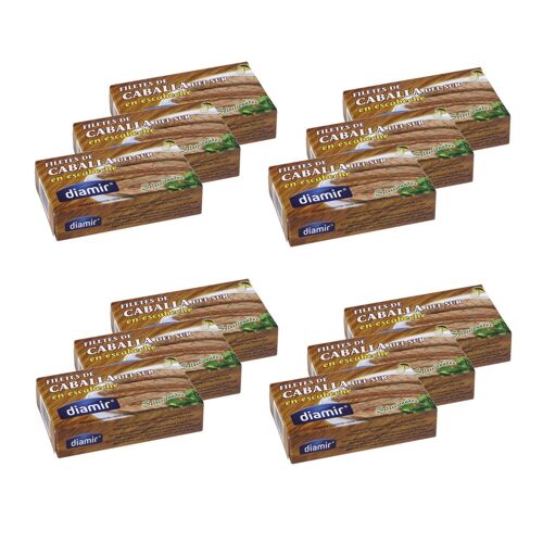 Lot 12x Filets Maquereaux À L'escabèche - Boîte 90g