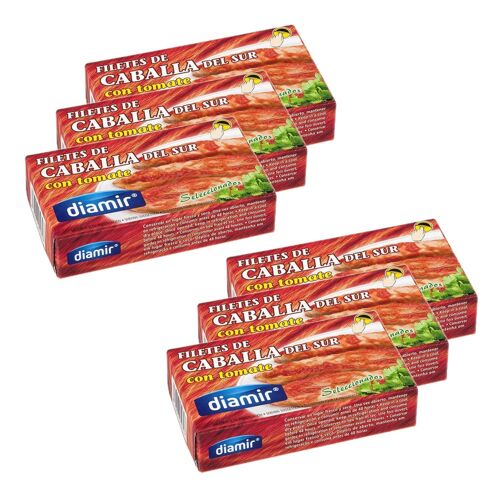 Lot 6x Filets Maquereaux À La Tomate - Boîte 90g