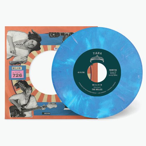The Belles - Melvin B/W Come Back - Blue/White Marble [7-Inch Single] Blue, Colored Vinyl, White