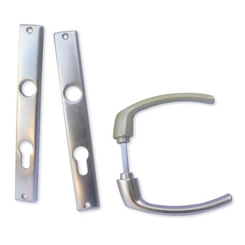 Ensemble alu plaque étroite Ovalfiliz PRODIF - 25 mm - clé i - Champagne - Ép.38/47 Entrx70 F/vis bois - 675317