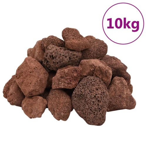 Vidaxl Roches Volcaniques 10 Kg Rouge 5-8 Cm