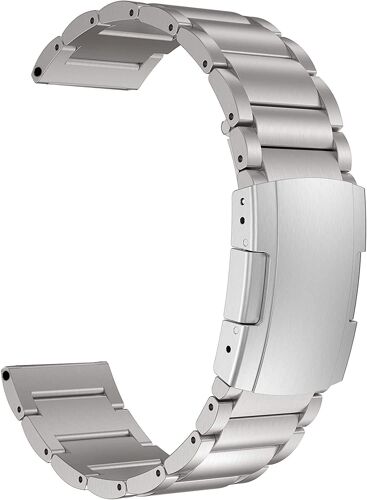 Bracelet En Titane,Bracelet À Bande Métallique Léger De 22mm,Pour Samsungg Galaxy Watch 3 45mm/46mm,Huawei Watch 4/3 & Ultimate/Gt 4/3 46mm Pro,Amazfit Gtr 3/2 (Zone Grise)