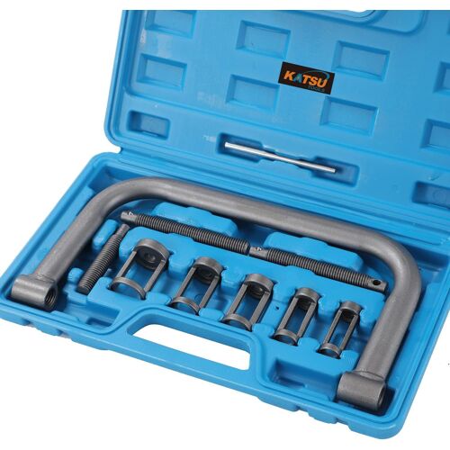 Mevronisshop-Compresseur De Ressort De Soupape Kit 10 Pièces Portable 5 En 1 Pour Voitures Vans Véhicules Motos Moteurs Essence Et Diesel Ensemble D'outils De Réparation De Garage Katsu 450340