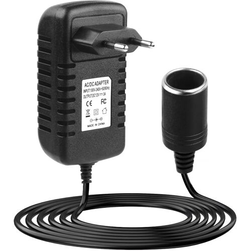 Adaptateur Prise Allume-Cigare 12v 3a, 36w 230v En 12v Alimentation Transformateur Allume-Cigare Convertisseur Adaptateur Ac/Dc Convertisseur Prise Pour Appareils De Voiture Compresseur D'air 12v