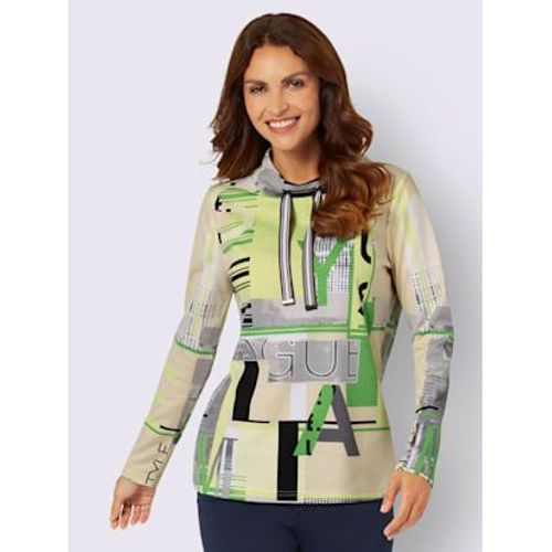 Sweatshirt 50% Coton - - Vert Pomme-Écru