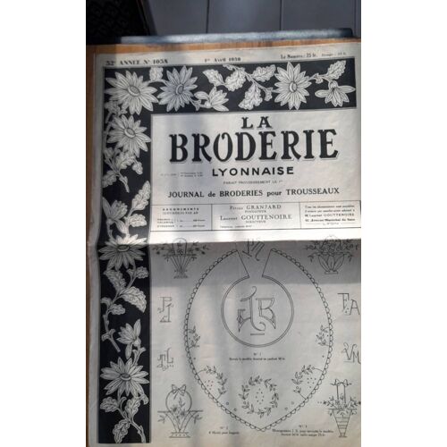 La Broderie Lyonnaise N °1058, 1er Avril 1950