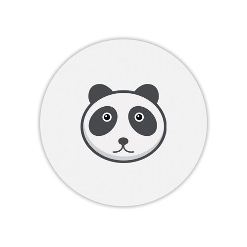 Tapis de souris rond imprimé panda cartoon