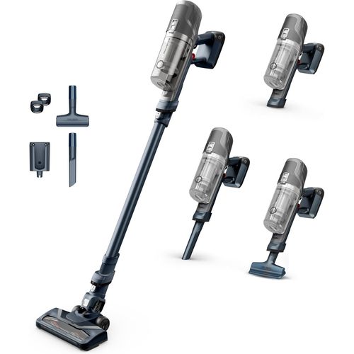 X-Pert 6.60 Aspirateur Balai Sans Fil, Léger, Puissance 100W, Autonomie 45Min, Efficace Sur Tous Types De Sols, Led Rh6836Eo, Gris