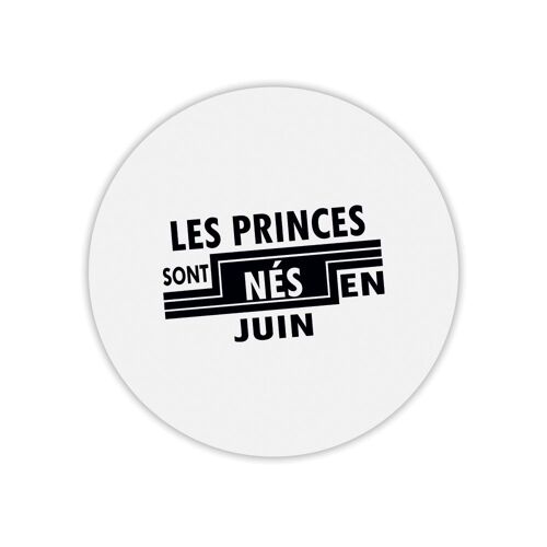 Tapis de souris rond princes nés en juin