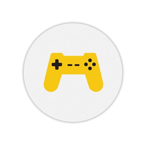 Tapis de souris rond manette jeu vidéo