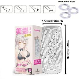 Masturbateur Masculin Gelée Transparente Vagin Artificielle Vraie Chatte Pour Hommes Exercice De Pénis Agrandisseur De Coq Sucer Jouets Sexuels Érotiques 18 +--Spiral