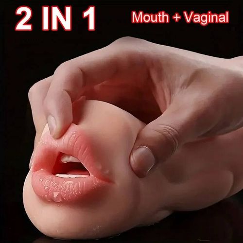 Masturbateur Homme 3 En 1 Vagin Artificiel Mâle Masturbateur Tasse Réaliste Réel Oral Anal Clitoris Silicone Masturbation Pipe Jouets Sexuels Pour Hommes Sextoy Homme--2 In 1 Flesh