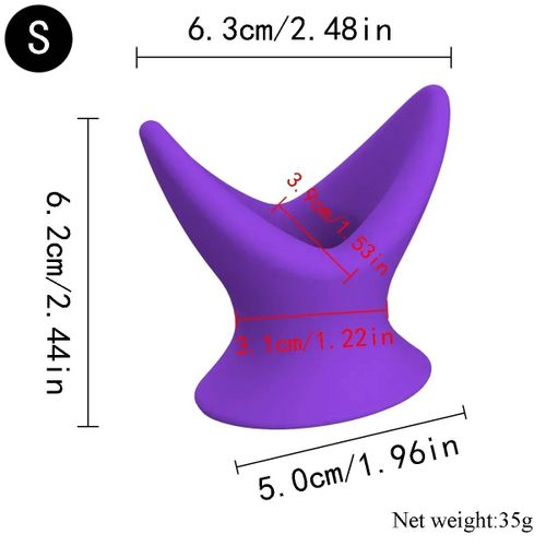 Godemichet Anal Creux En Silicone En Forme De V, Extenseur D'anus Et De Spéculum, Tunnel Peeking Dans Le Vagin Et L'anal, Pour Adulte, Femme Et Homme Gay--Purple-S