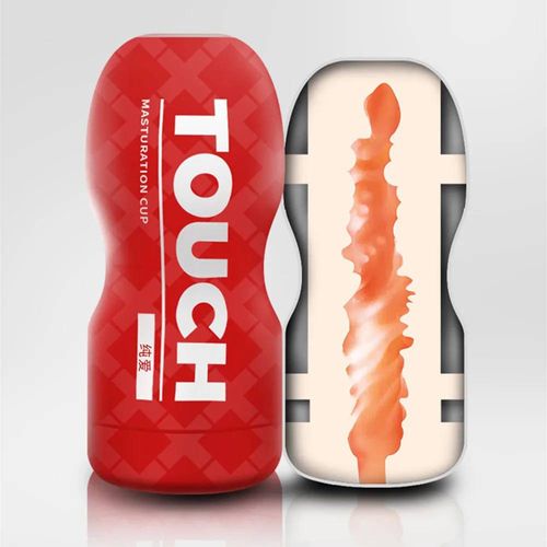 Masturbateur Masculin Réaliste À Gorge Profonde, Vagin Artificiel, Bouche, Canal Anal Et Oral, Jouets Sexuels Érotiques Pour Hommes, 18 Jeux Pour Adultes--Red-Vagina Cup