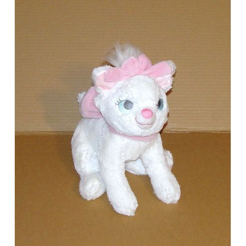 Marie Les Aristochats Petit Chaton Avec Noeud Papillon En Velour Rose Peluche Doudou Officiel Disney 31 Cm
