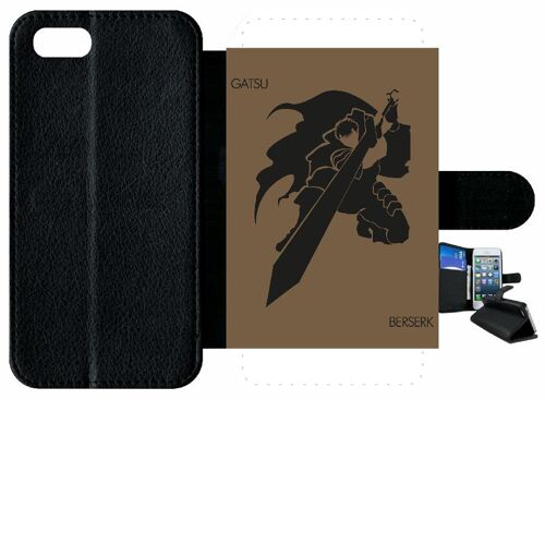Etui À Rabat Iphone 8 - Gatsu Berserk - Simili-Cuir - Noir